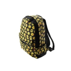 Boys Girls Smiley Fangirl Emoji Backpack Funny Satchel ShouldersBag Schoolbag Black - intl