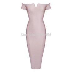 Bqueen 2017 Baru Tiba Hot Jual Fashion Seksi dari Bahu Lengan Pendek V-Leher Perban Dress Putih Merah Gaun Pesta Wanita