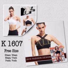 BRA 1607 Bralette tali silang depan / X crop bralette / halter - PUTIH