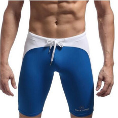 Kualitas Merek Pria Sport GYM Tight Celana Pendek Ketat Kenyamanan Man Bermudas Boardshorts Board Surf Beach Wear Running Clothing (Blue)