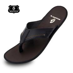 Brandy's - Devian Sandal Kulit Pria - Black