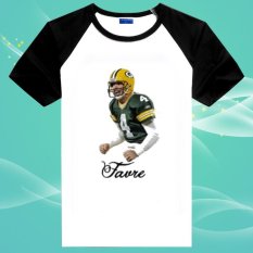 Brett Favre Green Bay American Football 100% Cotton O Leher Unisex Insert Lengan Pendek T Kemeja-Internasional