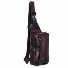 BREWYN tas selempang PU leather JACK - COKLAT TUA
