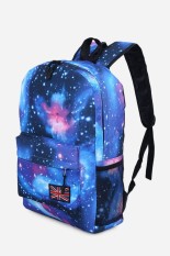 Cemerlang Cosmos Cetak Uniseks Sekolah Belanja Perjalanan Portabel Ransel-Internasional