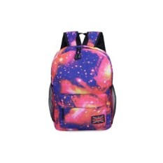 Cemerlang Cosmos Cetak Uniseks Sekolah Belanja Perjalanan Portablebackpack-Internasional