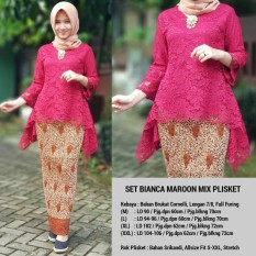 Brokat setelan brukat terbaru full puring mix plisket M L XL XXL