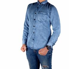 Bsg_Fashion1 Kemeja Pria Lengan Pendek Printing/Kemeja Pantai/Kemeja Pria/Kemeja Batik Pria/Kemeja Flanel/Kemeja Man/Kemeja Casual/Kemeja Formal/Kemeja Katun/Kemeja Polos/Kemeja Kotak-Kotak/Kemeja Distro RX 4810 Biru