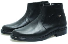 BSM Soga BPA 221 Sepatu Formal Boots/ Kerja Pria Kulit Asli - Elegan - Hitam