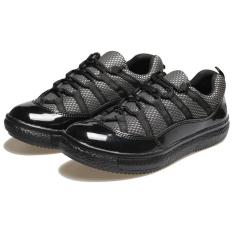 Bsm Soga Sepatu Sneakers Casual Sporty Sekolah Kuliah Kerja BZO376 Full Black Pria - Hitam