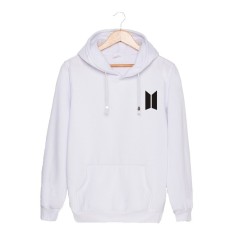 BTS Bangtan Anak Laki-laki Salam Musim Album Katun Hoodie Topi Pakaian Sweater On Tanpa Kancing Sweatshirt PT650 (Putih) -Internasional