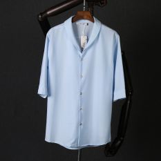 Kemeja Musim Panas Pria Kemeja Modis Lengan Pendek (Langit biru) baju atasan kaos pria kemeja pria