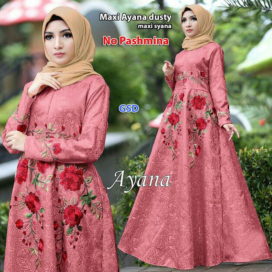 Busana Muslim/ Baju Gamis/ Maxi Dress/ Maxi Wanita/ longdress/ Maxi Ayana/ Maxi Syana