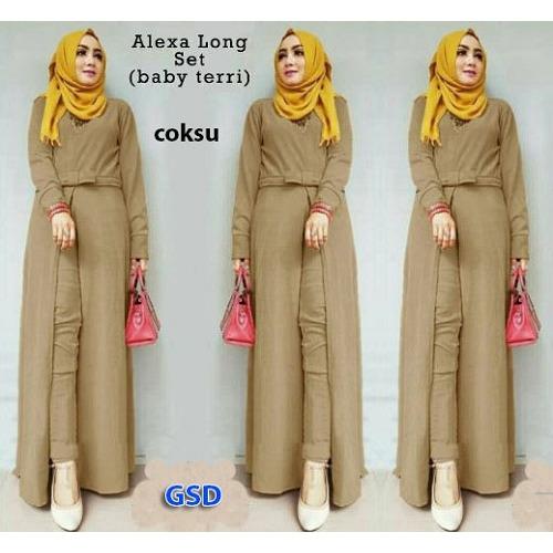 Busana Muslim/ Maxi Dress/ Setelan Muslin/ Set Alexa Long