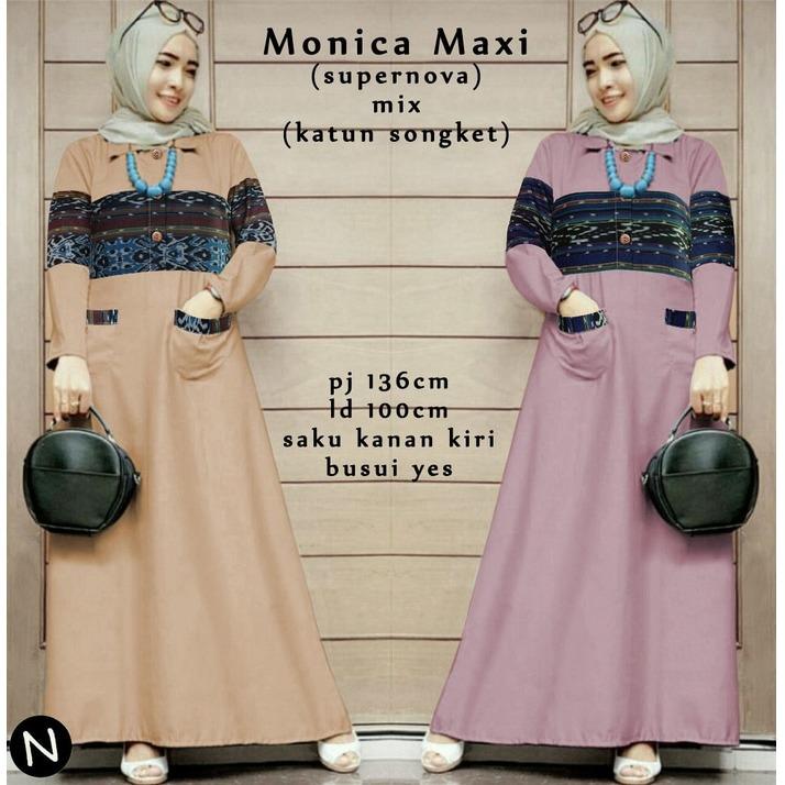 Busana Muslim Monica Maxi set 6894 terbaru