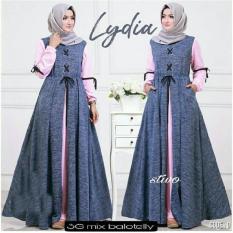 Busana muslim wanita drees fashion mustika