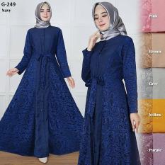 Busana Muslim Wanita Kombinasi Brokat Import (Busui), Gamis Wanita / Gamis Cewek / Gamis Elegan / Import