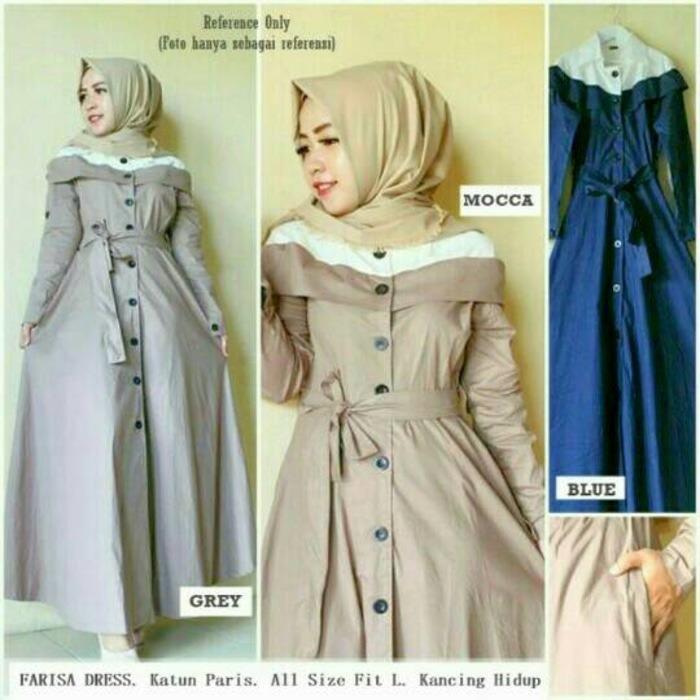 busana muslim/baju wanita/gamis muslimah/fariza/tunik blouse/atasan