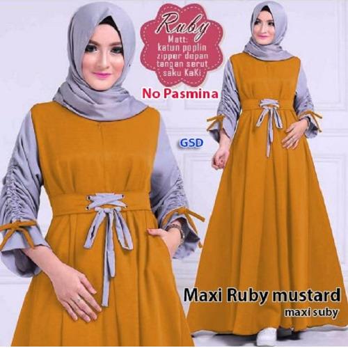 Busana Muslim/Maxi Dress/Longdres/Maxi Ruby/Maxi Suby