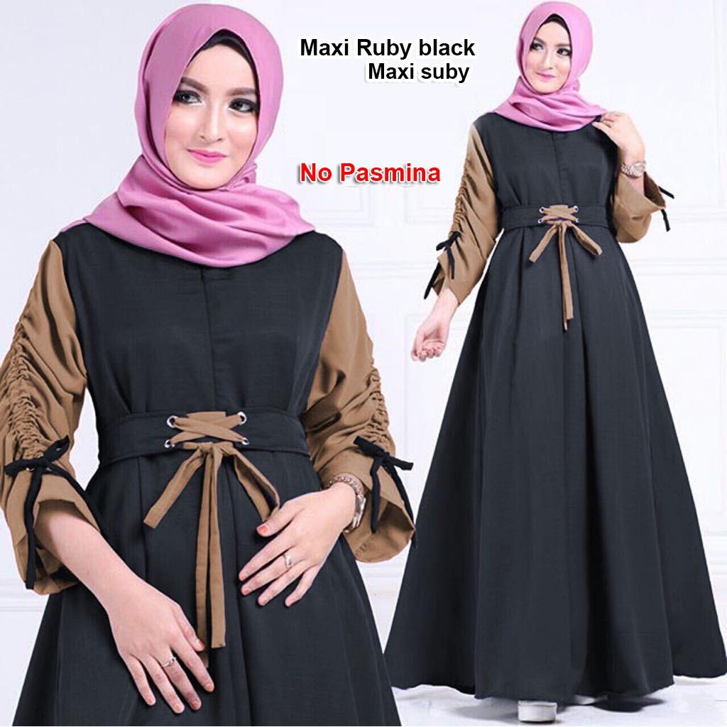 Busana Muslim/Maxi Dress/Longdres/Maxi Ruby/Maxi Suby