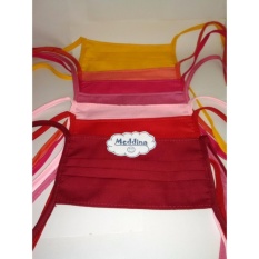 (Buy 1 Get 11 Free) - Masker Kain Tali / Hijab Oxford 1 Lusin - Multicolor