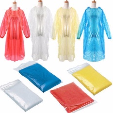 (Buy 1 Get 4 Free) Disposable Raincoat Multicolor - Jas Hujan Ponco Plastik