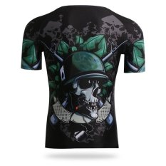 Beli Beli Shop Skeleton Soldier Pria Bersepeda Jersey Sepeda Pendek Lengan Olahraga Bersepeda Pakaian Musim Panas-Intl