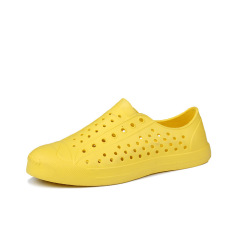 Byl Sepatu Crocs Karet Satu Warna Ringan Bersirkulasi Udara (Kuning) (Kuning)