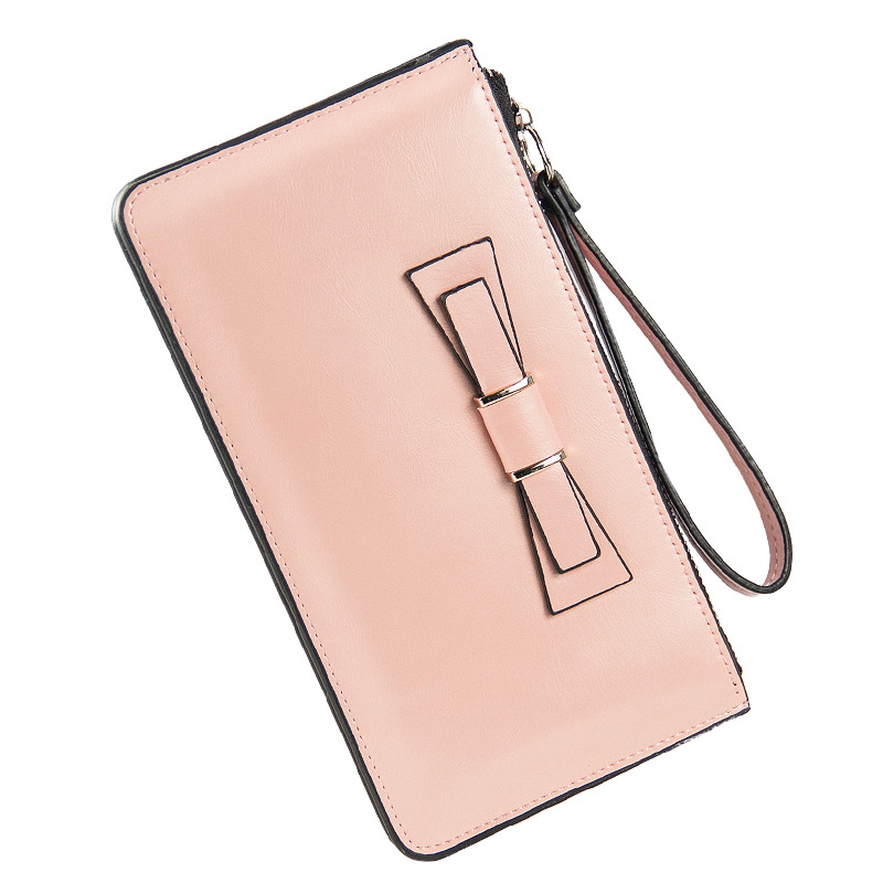 BYT Baellery Gaya Korea Modis Permukaan Halus Panjang Wanita Kulit Lipat Tiga Dompet Y208-03-1 (Merah Muda)-Intl BYT Baellery Gaya Korea Modis Permukaan Halus Panjang Wanita Kulit Lipat Tiga Dompet Y208-03-1 (Merah Muda)-Intl