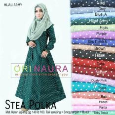 Caculs Longdress / Gamis / Baju Kurung Maxi Katun Jepang Polkadot Stea Polka Ori Naura