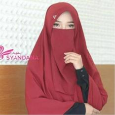 Cadar Tali Niqab Niqob Wolfis Wolpeach Kualitas Premium - 1 Layer