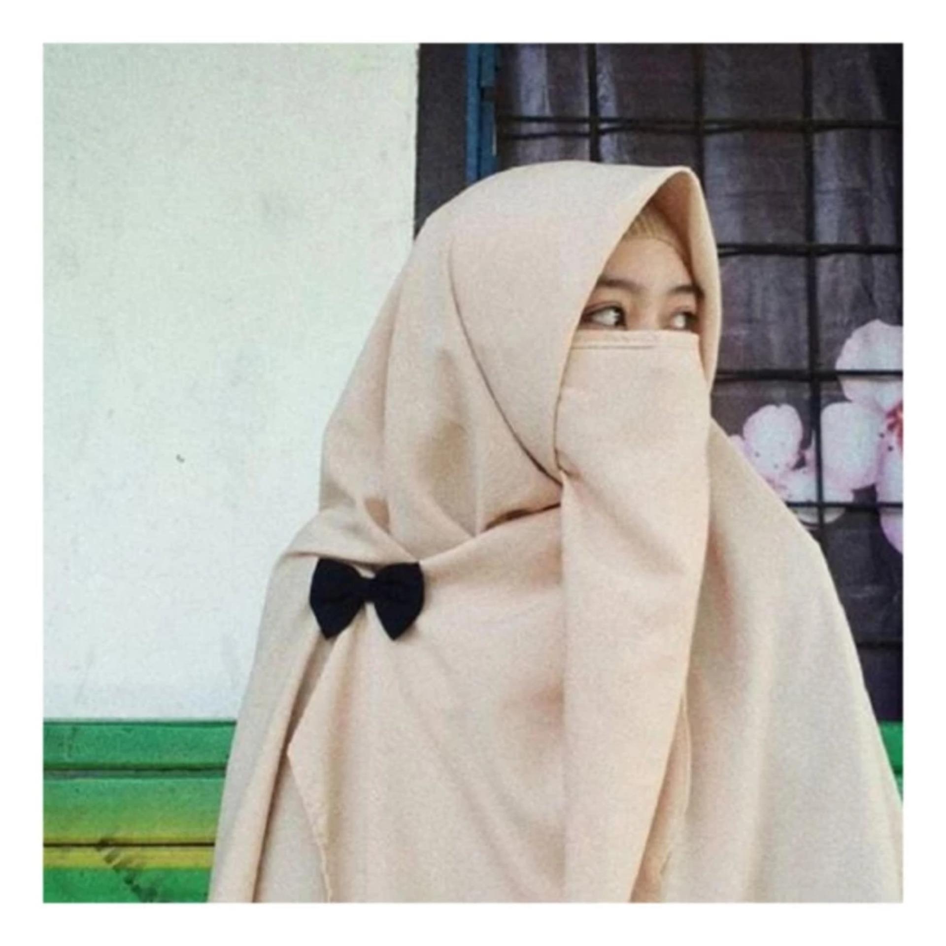 Cadar Tali Niqab Niqob Wolfis Wolpeach Kualitas Premium untuk muslim wanita cocok gamis muslim  