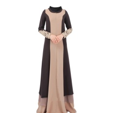 Caftan Abaya-turki Islam Muslim Dress Wanita Arab Malaysia Jubah Kaftan Fashion Pakaian Ladies Renda Appliques Plus Ukuran XXL- INTL