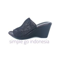 Calbi sandal wedges wanita slop Dea 110 hitam 36-40