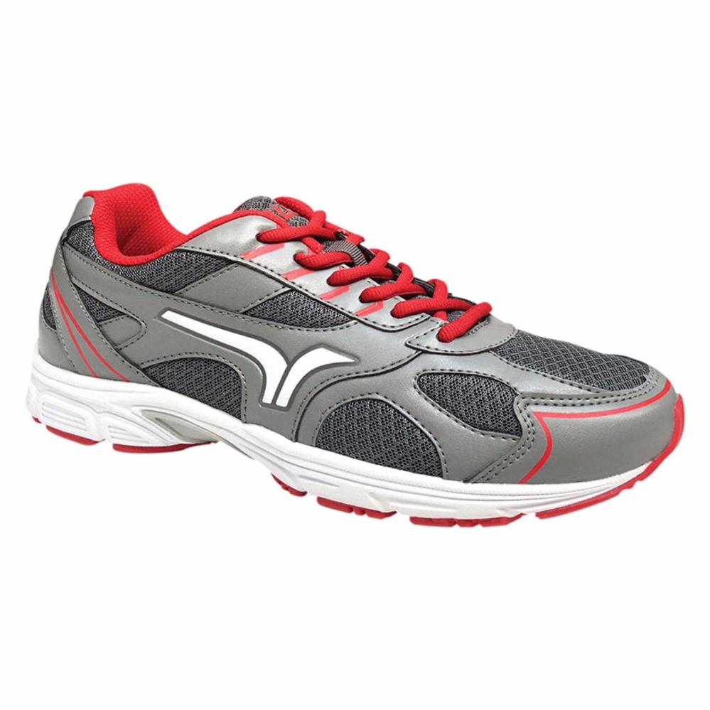 Calci Running Shoes - Sepatu Lari Atlanta M - Dark Grey/Red