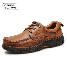 Camel Active Sepatu Pria Kulit Lapisan Pertama Sepatu Santai Kulit Musim Panas
