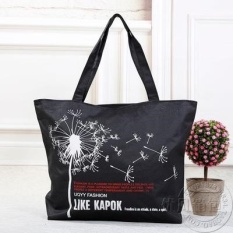 Tas Kanvas Tas Belanja Tas 2017 Baru Korea Siswa Di Musim Semi dan Musim Panas Pasang Sederhana Fashion Shoulder-tangan Putih -Intl