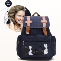 Canvas Original Star Double Shoulder Bag Sekolah Menengah Tinggi Mahasiswa Tas-Intl