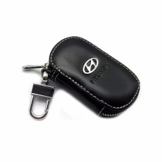 Car Drivers key Bag Black Leather Credit Card Bag Case For Hyundaii I20 I30 I35 I40 Tiburon Atos - intl