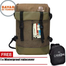 Carboni Backpack Outdoor Waterproop Tas Ransel RA00040 40L Semi Tas Gunung - Coffee + Raincover