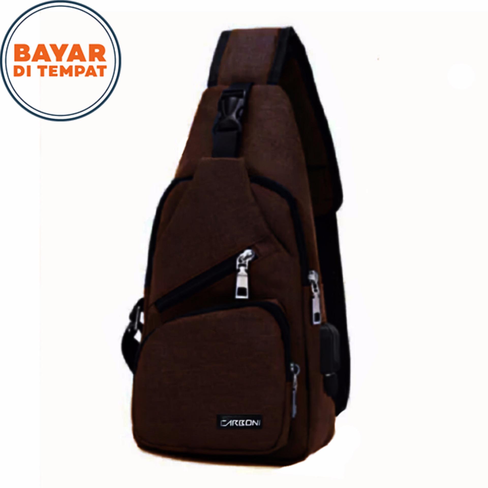 Carboni Waistbag AA00023 Double Fungsi Untuk Tas Ransel Dan Tas Tali Satu - Coffee