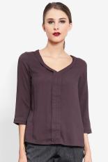 Cardinal Femme Women Clothing Tops Blouses & Shirts Wanita Busana Atasan Blus & Kemeja Chocolate Cokelat Diskon discount murah bazaar baju celana fashion brand branded