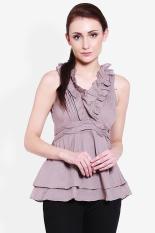 Cardinal Femme Women Clothing Tops Blouses & Shirts Wanita Busana Atasan Blus & Kemeja Chocolate Cokelat Diskon discount murah bazaar baju celana fashion brand branded