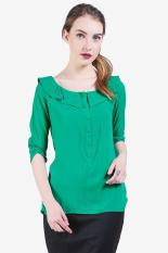 Cardinal Femme Women Clothing Tops Blouses & Shirts Wanita Busana Atasan Blus & Kemeja Green hijau Diskon discount murah bazaar baju celana fashion brand branded