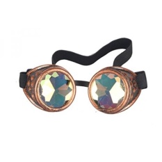 Perawatan Online Antik Steampunk Kacamata Olahraga & Kacamata Bling Lensa Pedesaan Goth Cosplay Pesta Paku Keling-Internasional