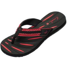 CARVIL -MAN SANDAL SPONGE KARIMATA BLACK/RED