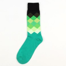 Kasual Kaos Kaki Katun Desain Multi Warna Gaun Fesyen Pria Kaus Kaki-Intl