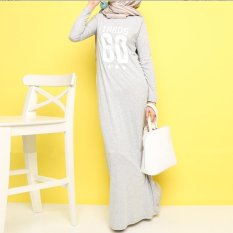 Olahraga Kasual Wanita Muslim Dress Cetak Islam Malaysia Jubah Panjang Musulmane Abaya-turki-Intl