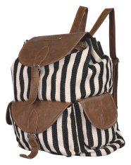 Catenzo Casual Backpack/Bisa Buat Sekolah/Kuliah - Canvas - Strip Belang 420 Tp 019