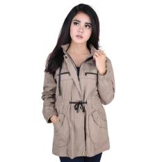 Catenzo Jaket Parka Modis Trendy Distro Sekolah Kuliah Kerja SE053 Wanita Best Seller - Cream