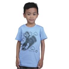 Catenzo Junior Cps 051 Kaos Oneck Casual Anak Laki-Laki-Cotton-Keren (Biru Muda)